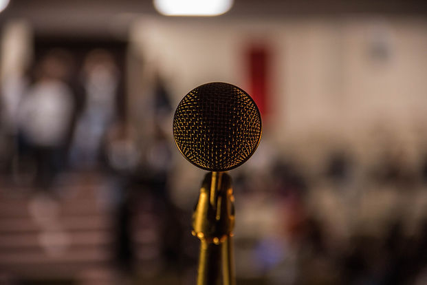 Close-up Image of Microphone