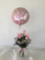 Half Dozen Roses with Balloon