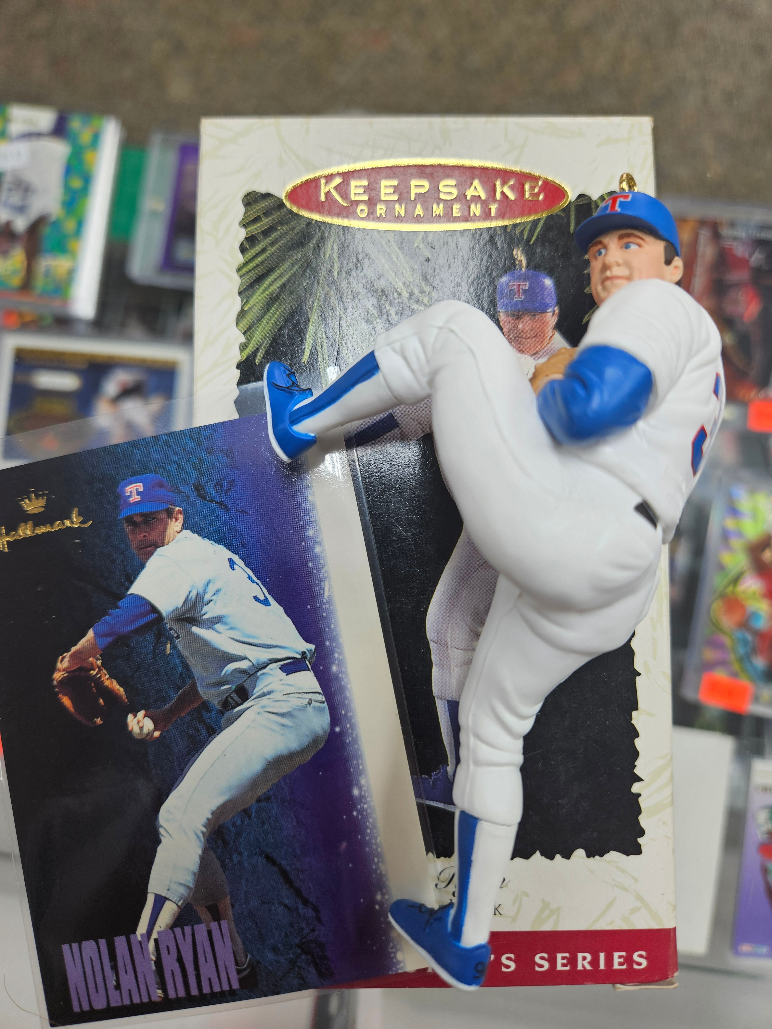 Nolan Ryan Hallmark Ornament and Trading Card