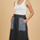 Thumbnail: Gabbi Denim Skirt Blue Binakol Weave