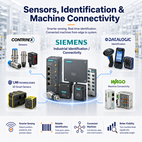 Sensors, identification, and machine connectivity provide manufacturers with smarter sensing and real-time identification for connected machines from edge to system.