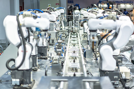 Industrial Robots on a production line