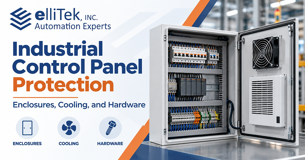 Industrial Control Panel Protection Guide. How to choose the right enclosure, temperature control, and panel hardware for reliable performance.