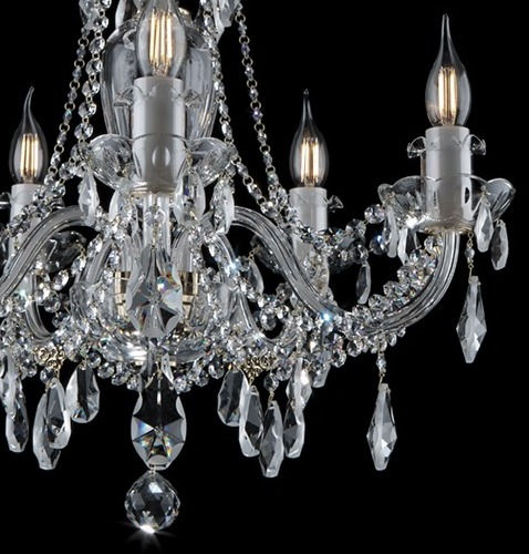 Thumbnail: Chandelier clear crystal silver color L109/5/02