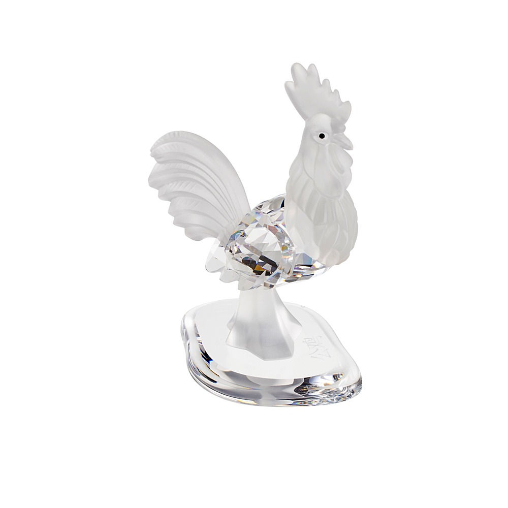 Gift. Rooster crystal symbol of Five Virtues