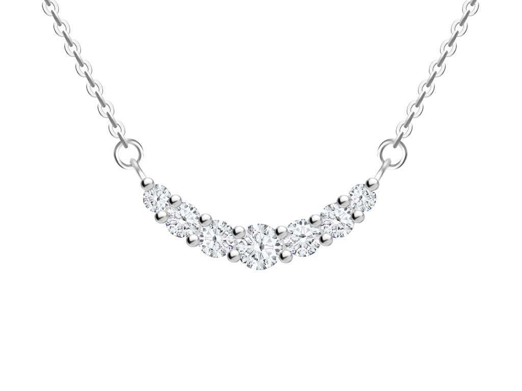 Necklace LYNX White cubic zirconia stones silver Ag925 / Rh 5267 00