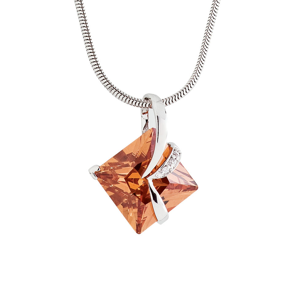 Attractive - Pendant Ag 925/Rh - lt. topaz