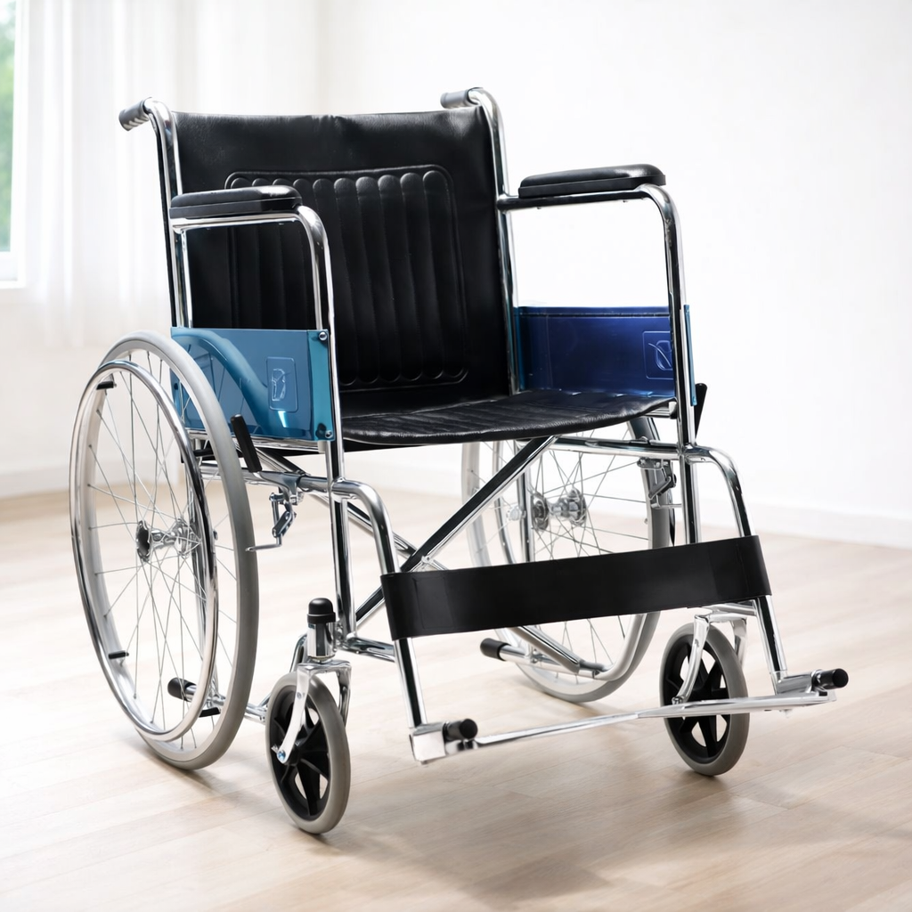 Standard Manual Wheelchair – Foldable, Durable, Comfortable & Easy Mobility