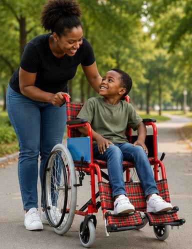 Thumbnail: Children’s Wheelchair, Lightweight Foldable Pediatric Mobility Chair  