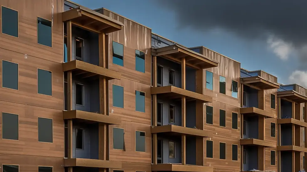 A new mid-rise residential building