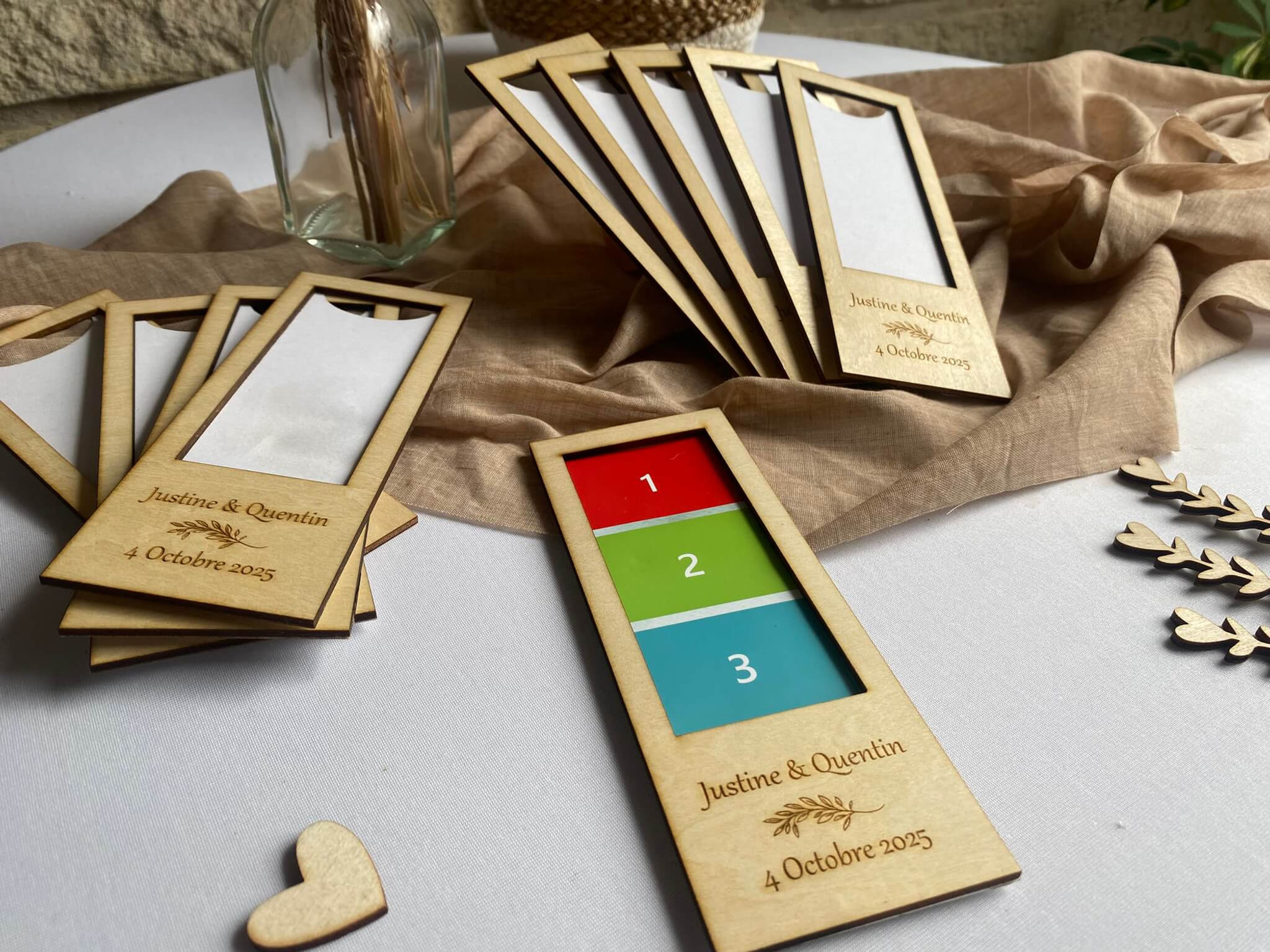 Cadre photobooth bois personnalisé