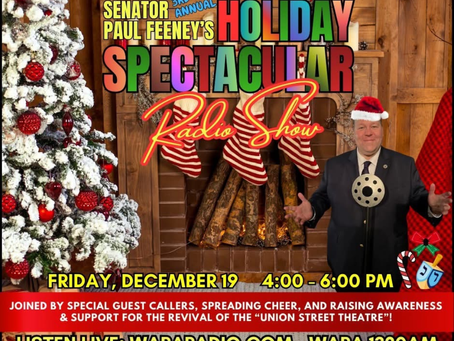 Senator Feeney's Annual Holiday Show set to benefit The Union Theatre!