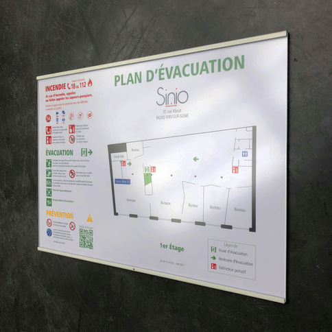 Plan d'évacuation Gamme Basic Paperflex gestion papier