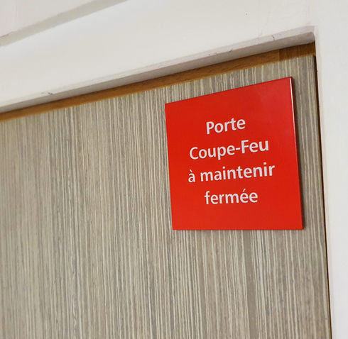 Porte coupe-feu Aluminium laqué et impression directe