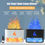 Miniatura: Crystal Salt Stone Colorful Atmosphere Humidifier Flame Lamp