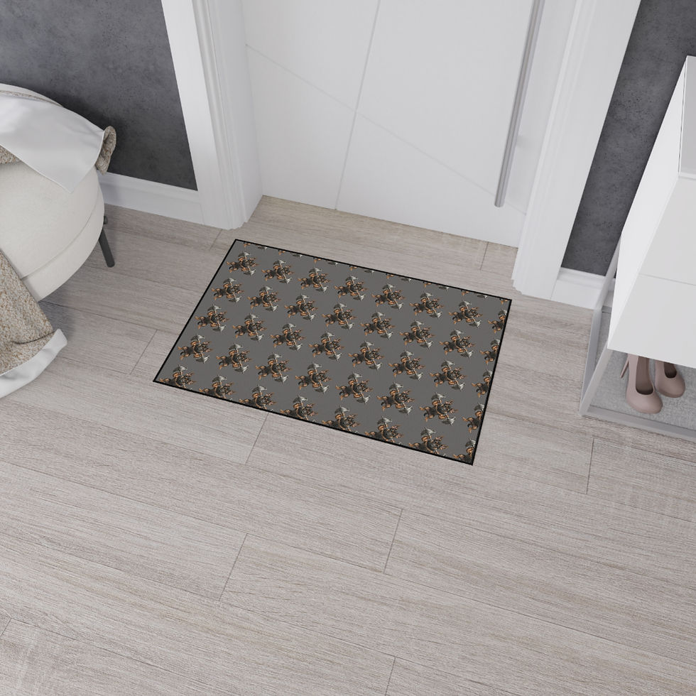 Thumbnail: Motorcycle Rider Heavy-Duty Floor Mat — Durable Garage/Entry Rug 
