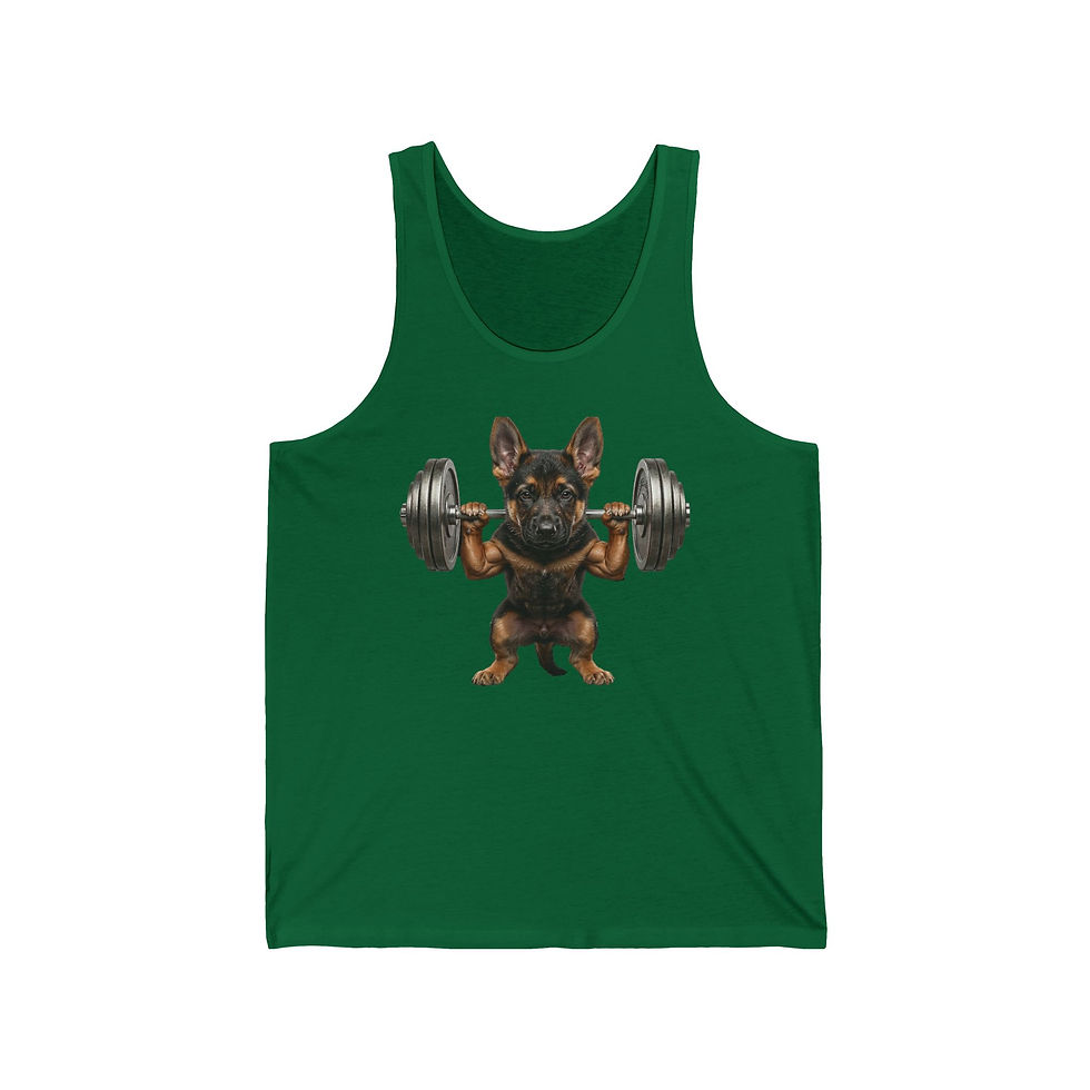 Thumbnail: German Shepard Tank Grey - "Fetch Gains"