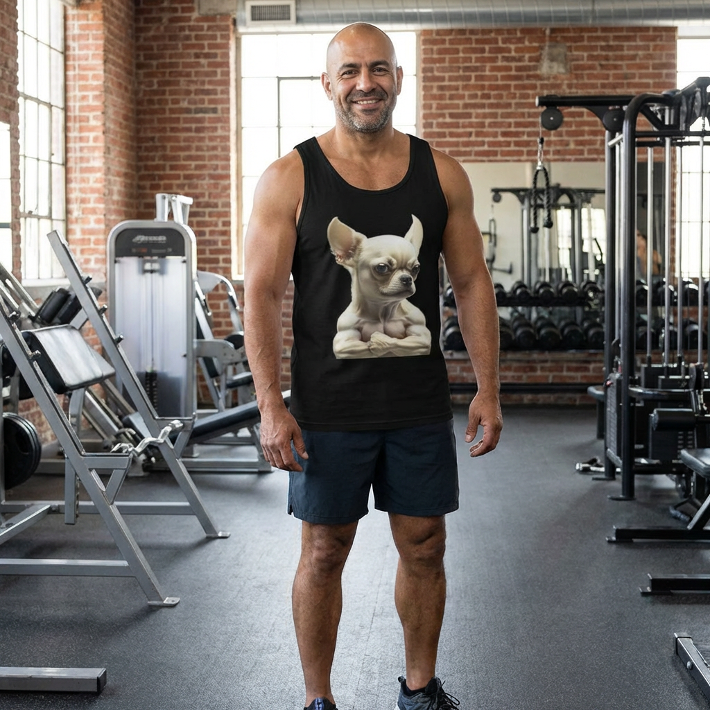 Chihuahua Tank Top — Chihuahua Tank Black (“Fetch Gains… Not Excuses”)