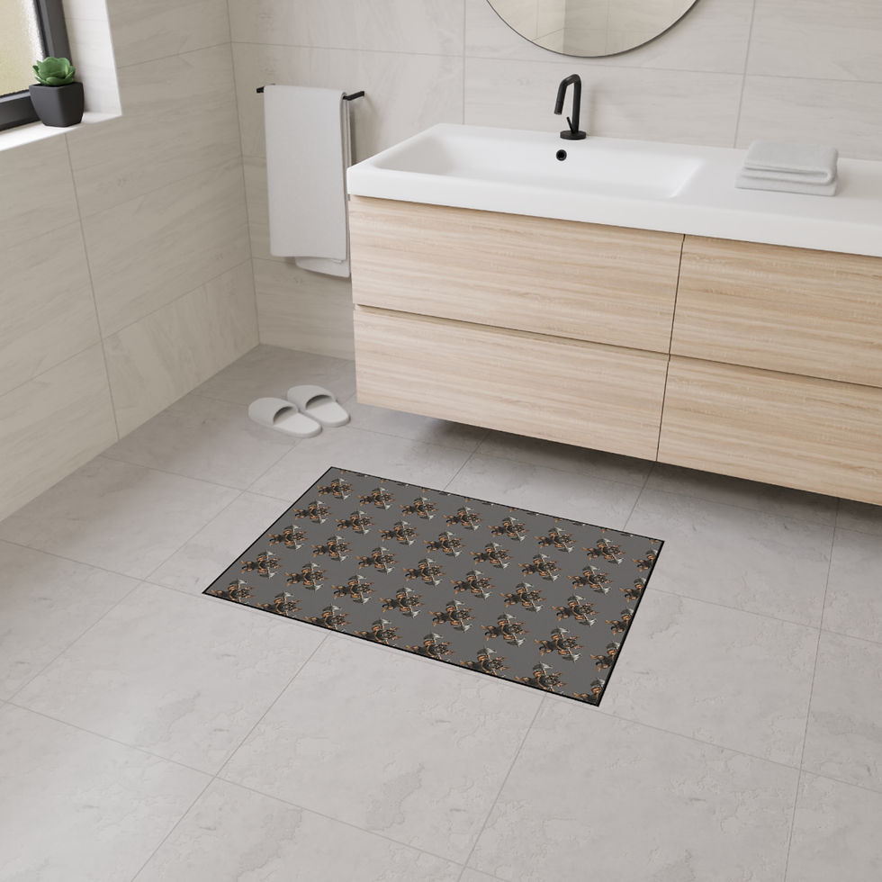 Thumbnail: Motorcycle Rider Heavy-Duty Floor Mat — Durable Garage/Entry Rug 
