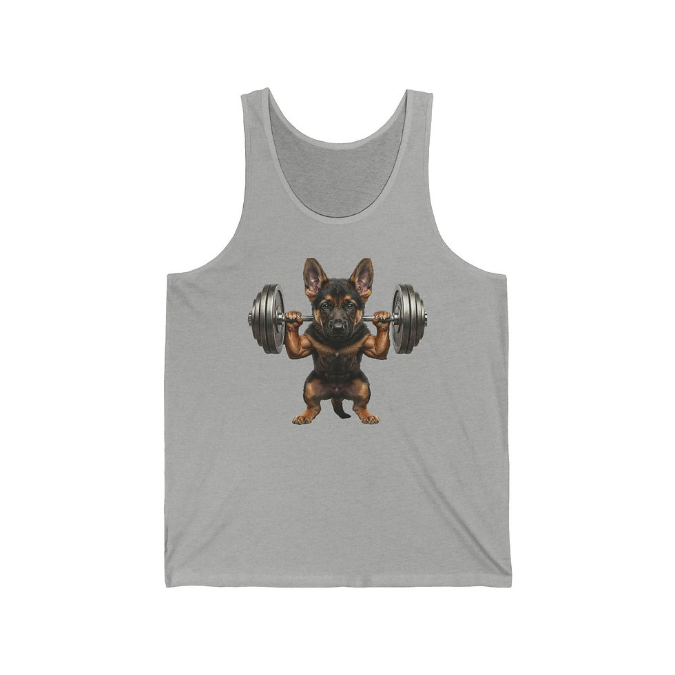 Thumbnail: German Shepard Tank Grey - "Fetch Gains"