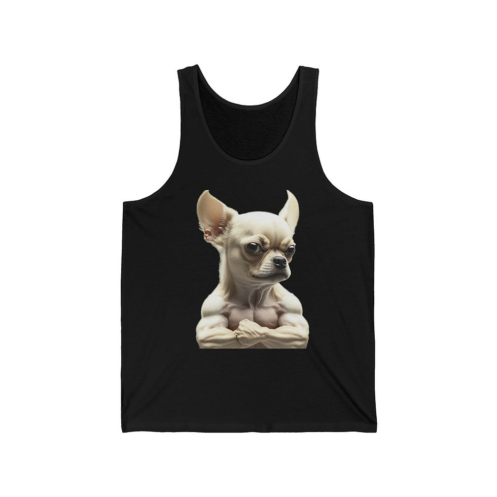 Thumbnail: Chihuahua Tank Top — Chihuahua Tank Black (“Fetch Gains… Not Excuses”)