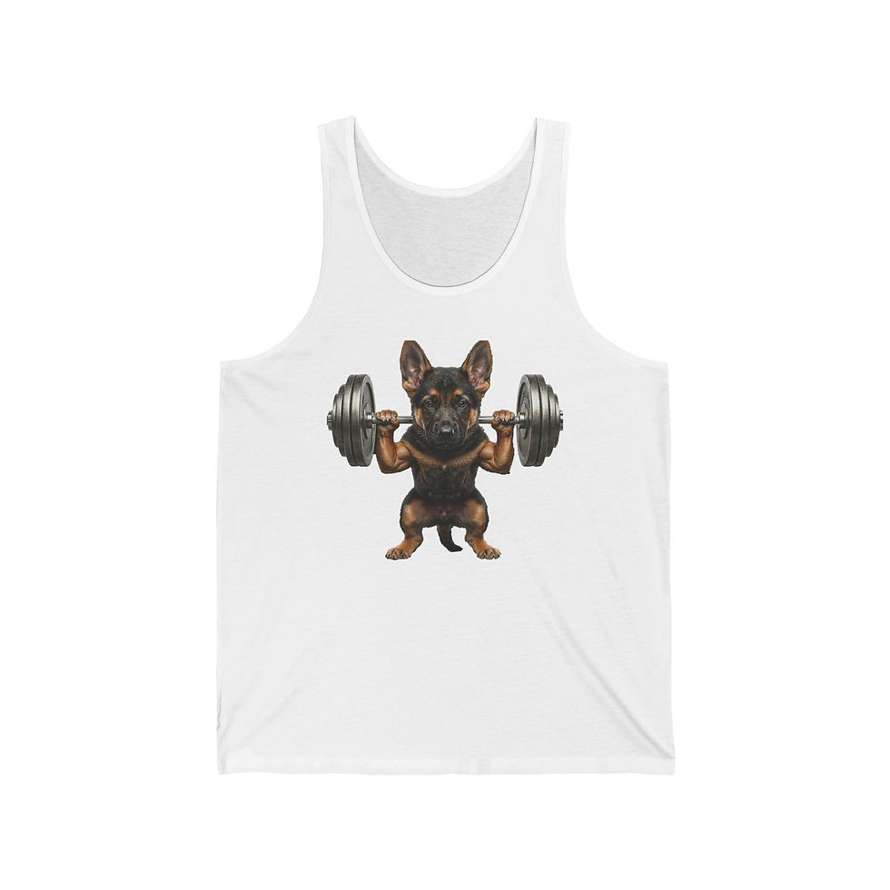 Thumbnail: German Shepard Tank Grey - "Fetch Gains"