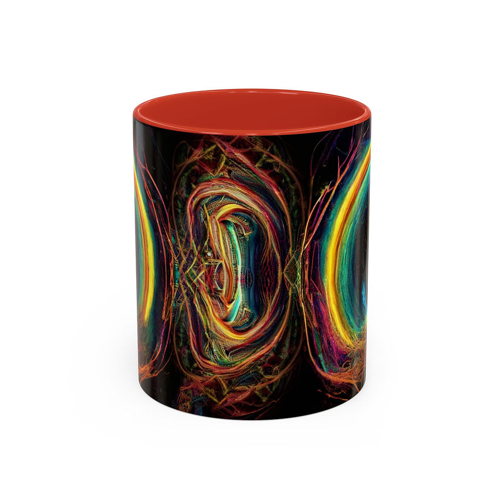 Thumbnail: Psychedelic Tiger Coffee Mug — Rainbow Portal Accent 11/15oz