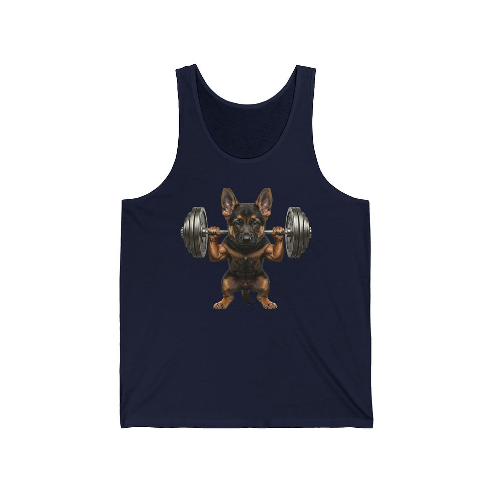 Thumbnail: German Shepard Tank Grey - "Fetch Gains"