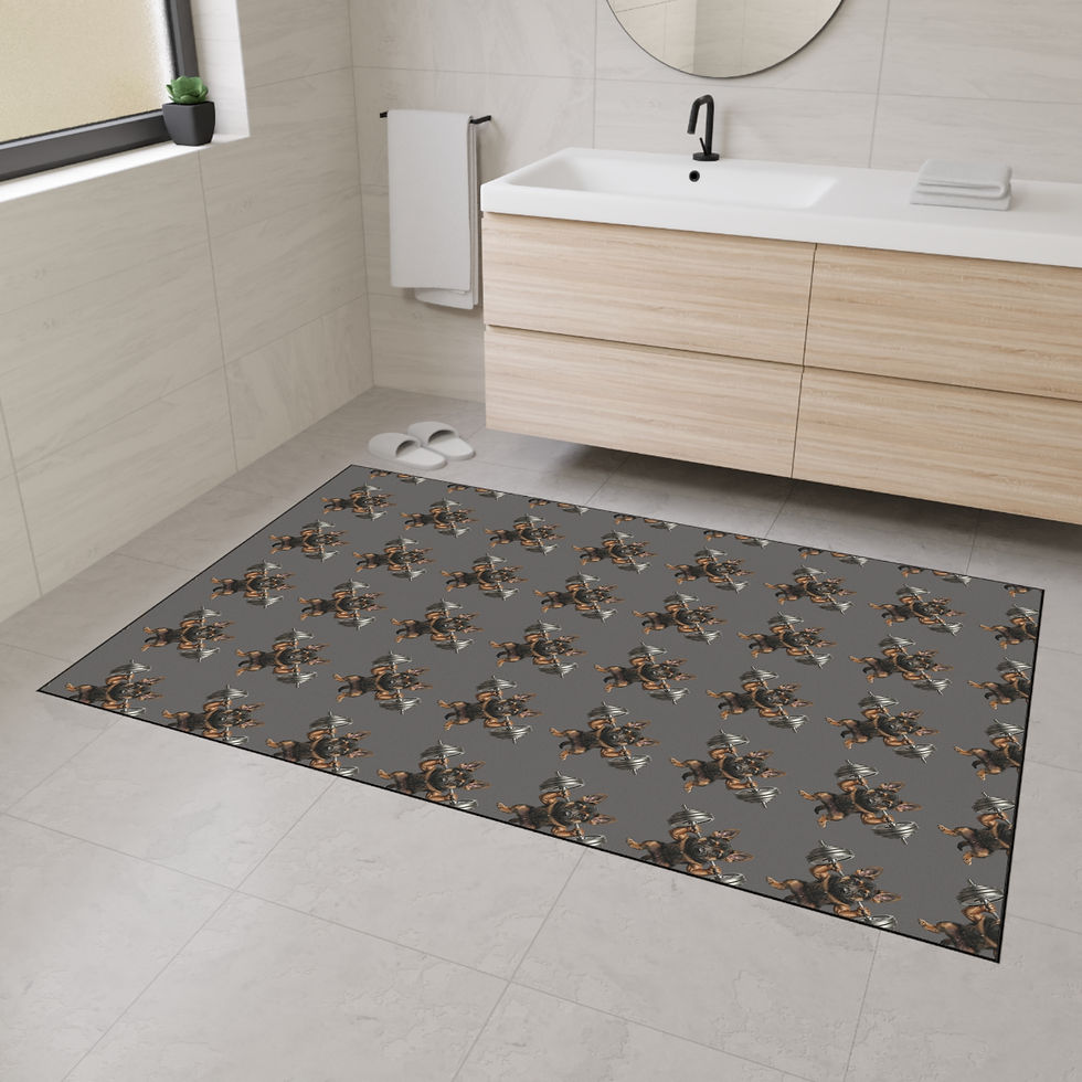 Thumbnail: Motorcycle Rider Heavy-Duty Floor Mat — Durable Garage/Entry Rug 