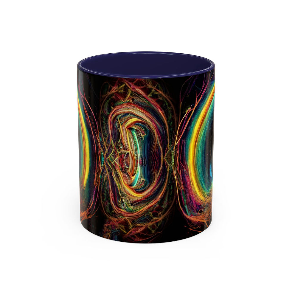Thumbnail: Psychedelic Tiger Coffee Mug — Rainbow Portal Accent 11/15oz