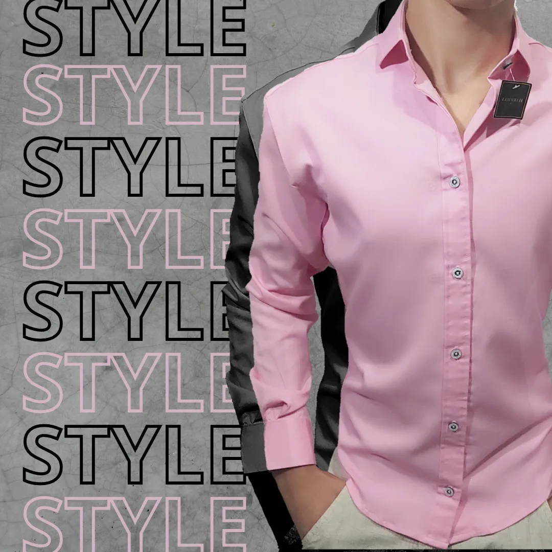 Camisa Social Rosa