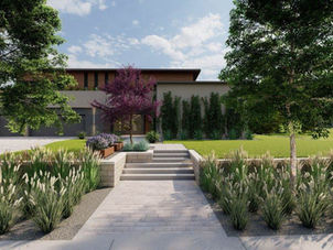 3D Rendering: Xeriscaping Landscape Design