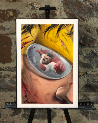 版画 onchanmant Invincible vs. Omni Man, Original Painting | seancarlsonart