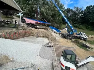 brk custom concrete, concrete driveway, pools, retaining walls, outdoor living spaces,