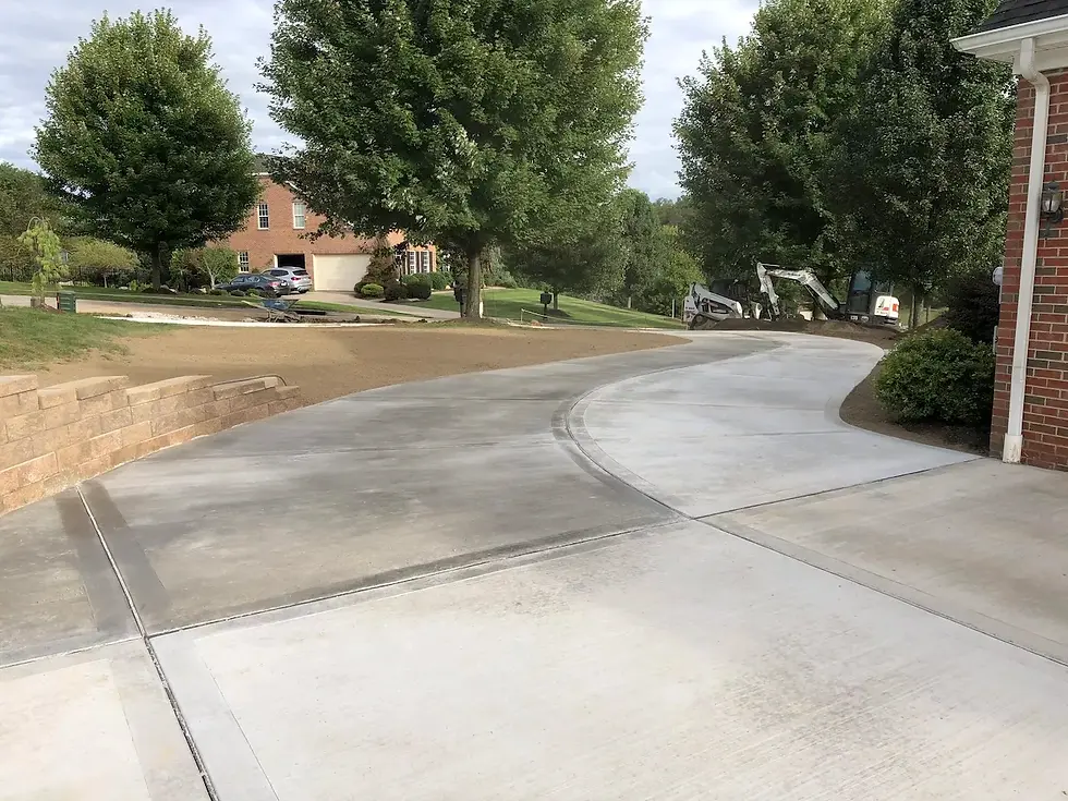 brk concrete, driveway, concrete driveway, pools, outdoor spaces, retaining walls