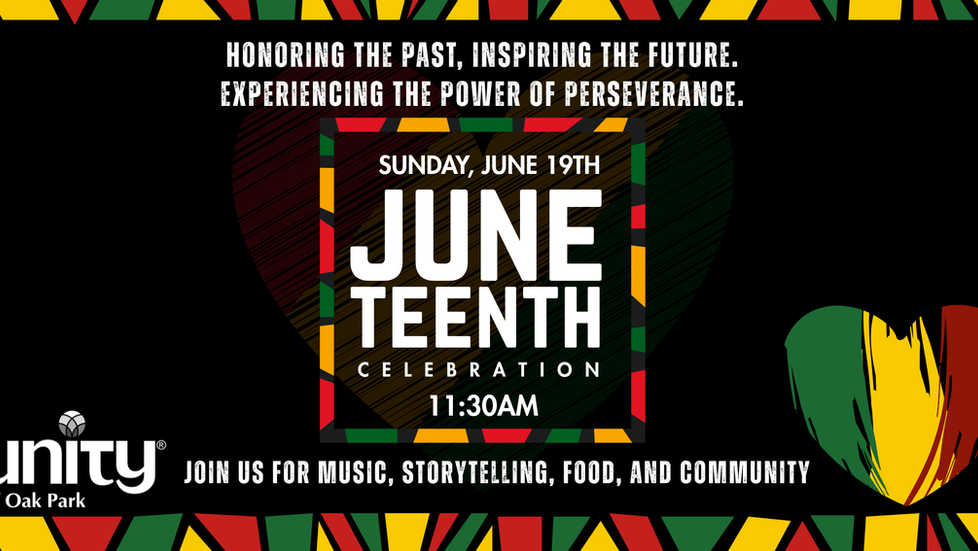 Join us on Sunday, June 14 for a meaningful Juneteenth Celebration as we gather for our 10am Service followed by an 11:30am Performance & Celebration featuring music, storytelling, food, and community. 