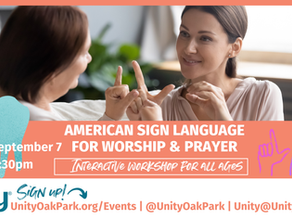 Learn to Sign for Prayer & Worship: Interactive American Sign Language Workshop for all ages