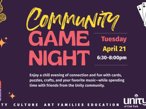   Join us for a relaxing evening of connection and fun at Community Game Night. This chilled-out gathering is a chance to unwind, spend time with friends, and enjoy simple activities together.
