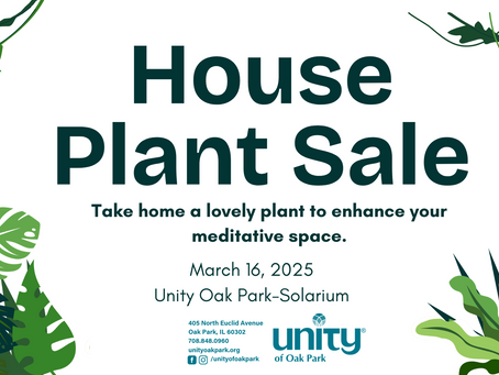 House Plant Sale in the Solarium