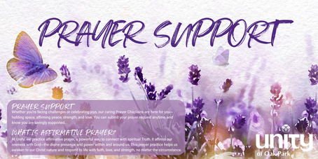 Unity offers prayer support for you