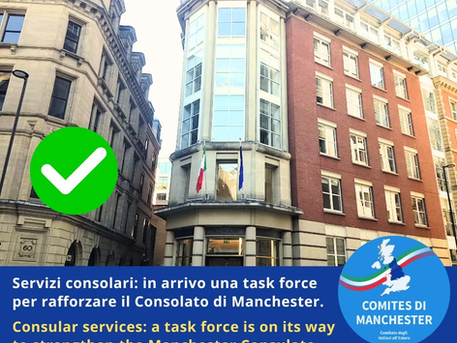 Servizi consolari: una task force per il Consolato di Manchester