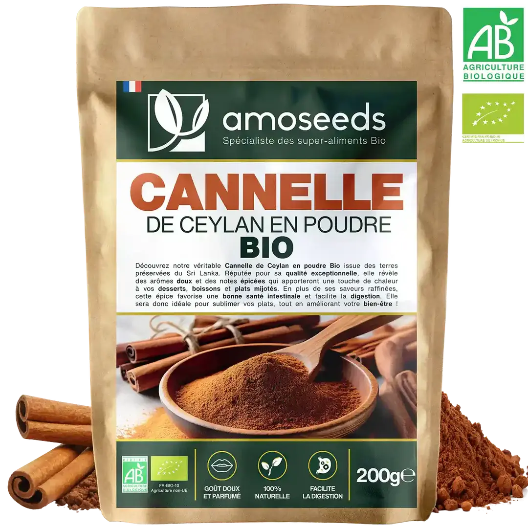 Cannelle de Ceylan en poudre Bio 200G