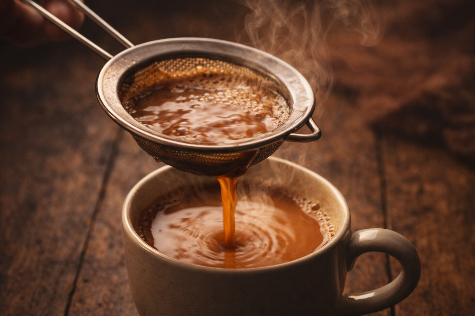 茶こしで濾す作り方ステップ写真