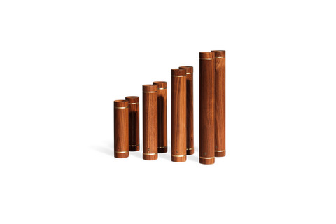 4er Set Aerobic Hanteln aus Walnuss