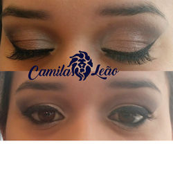make marrom com delineado preto