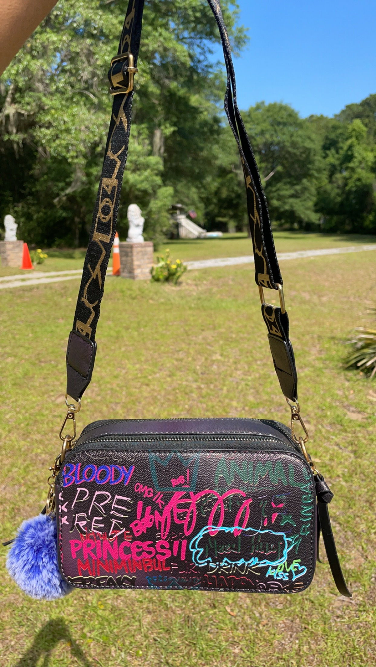 Black Widestrap Boujie Handbags