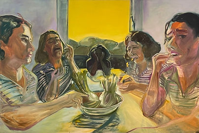 Fennel Eaters oil painting