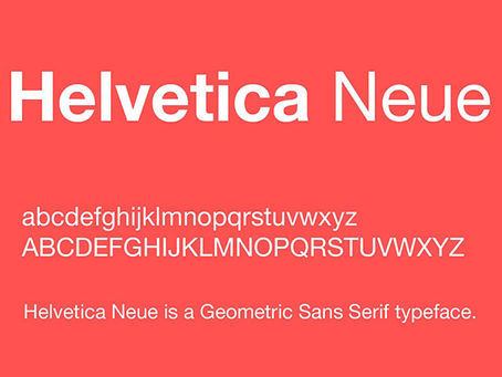 Helvetica: Font được sử dụng phổ biến nhất