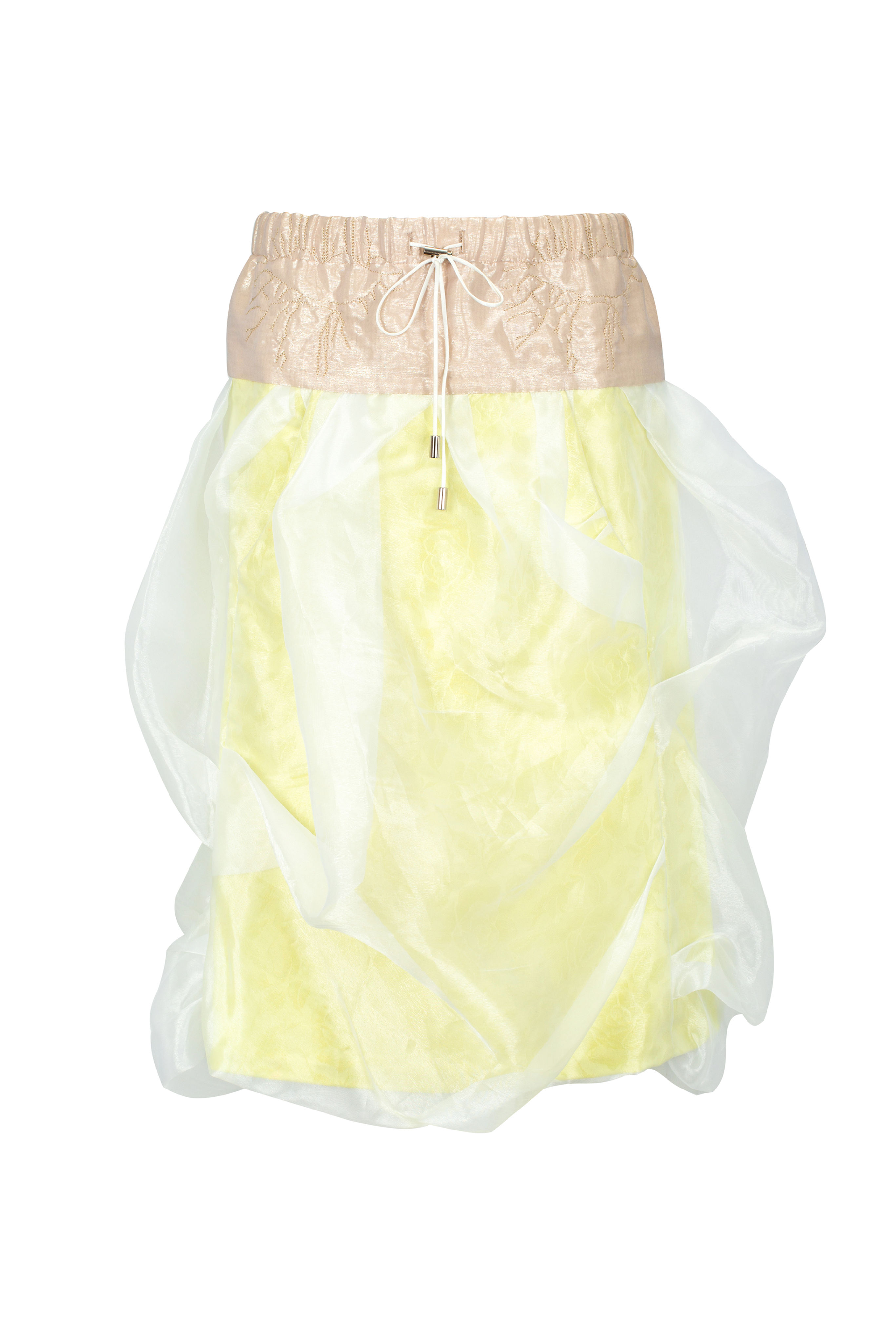 FAIRY VOLUMINOUS SKIRT W/ QUILTED SIGNATURE LIPS DETAILS