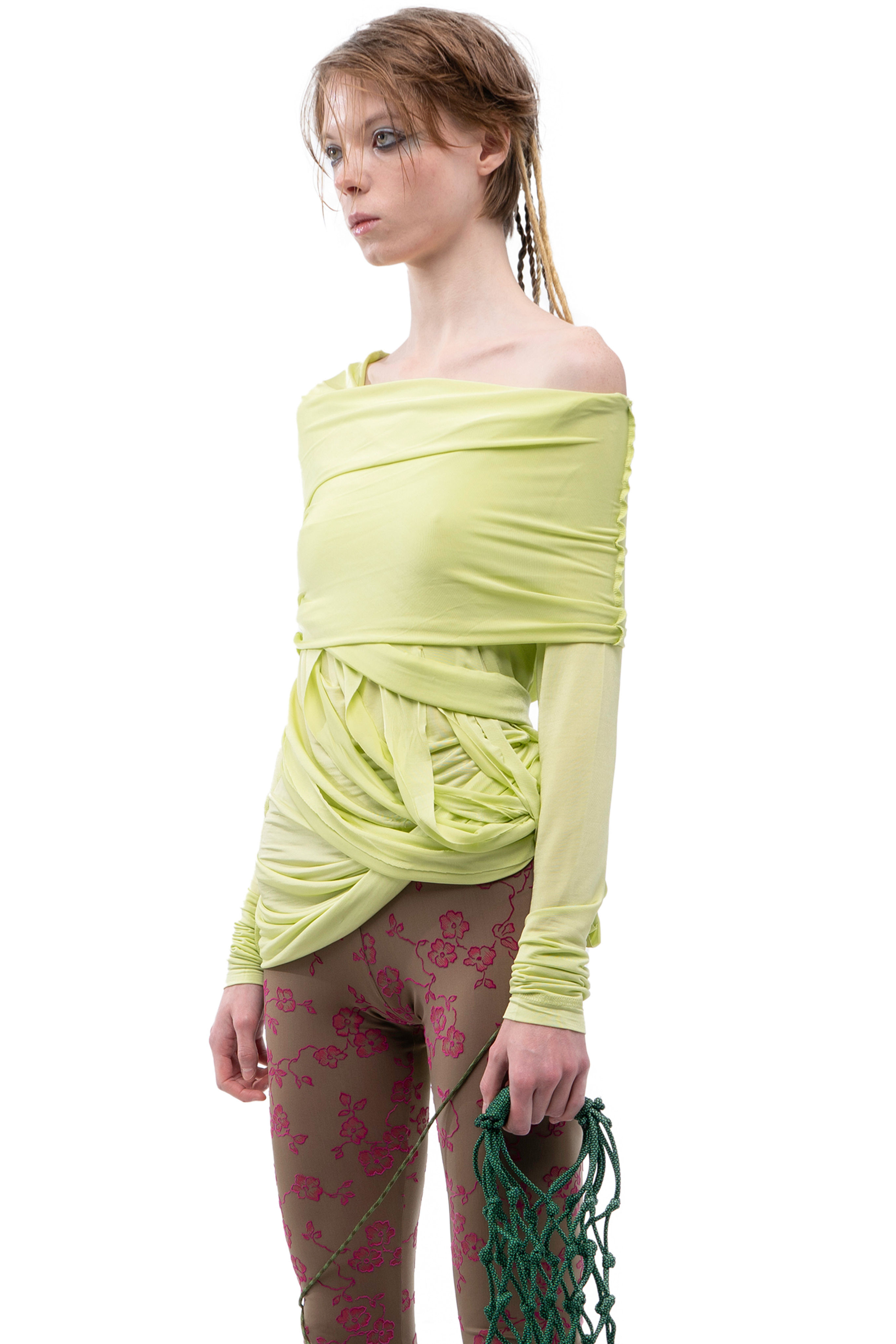 CAT-EYE TYING TUNIC-DRESS